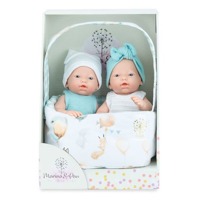 Lalka Mini Golosinas bliźniaki w koszyczku Marina & Pau 216