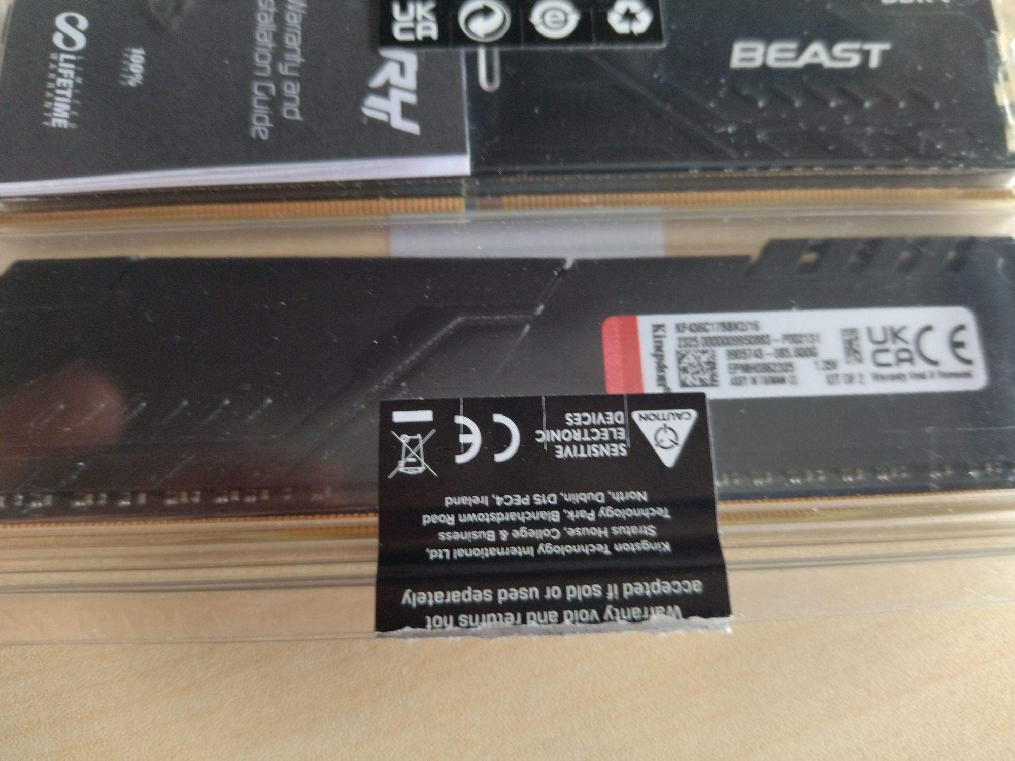 Kingston FURY 16GB (2x8GB) 3600MHz CL17 Beast Black