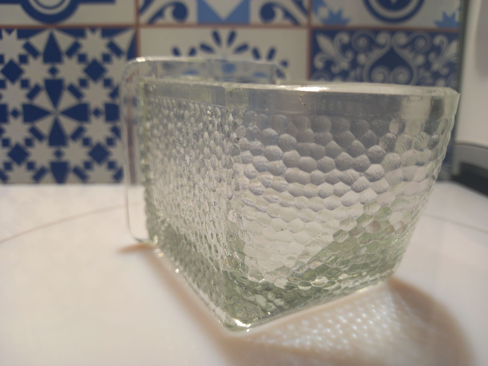 Stara szklana antyczna szufladka Poncet kredens przyprawy stan idealny