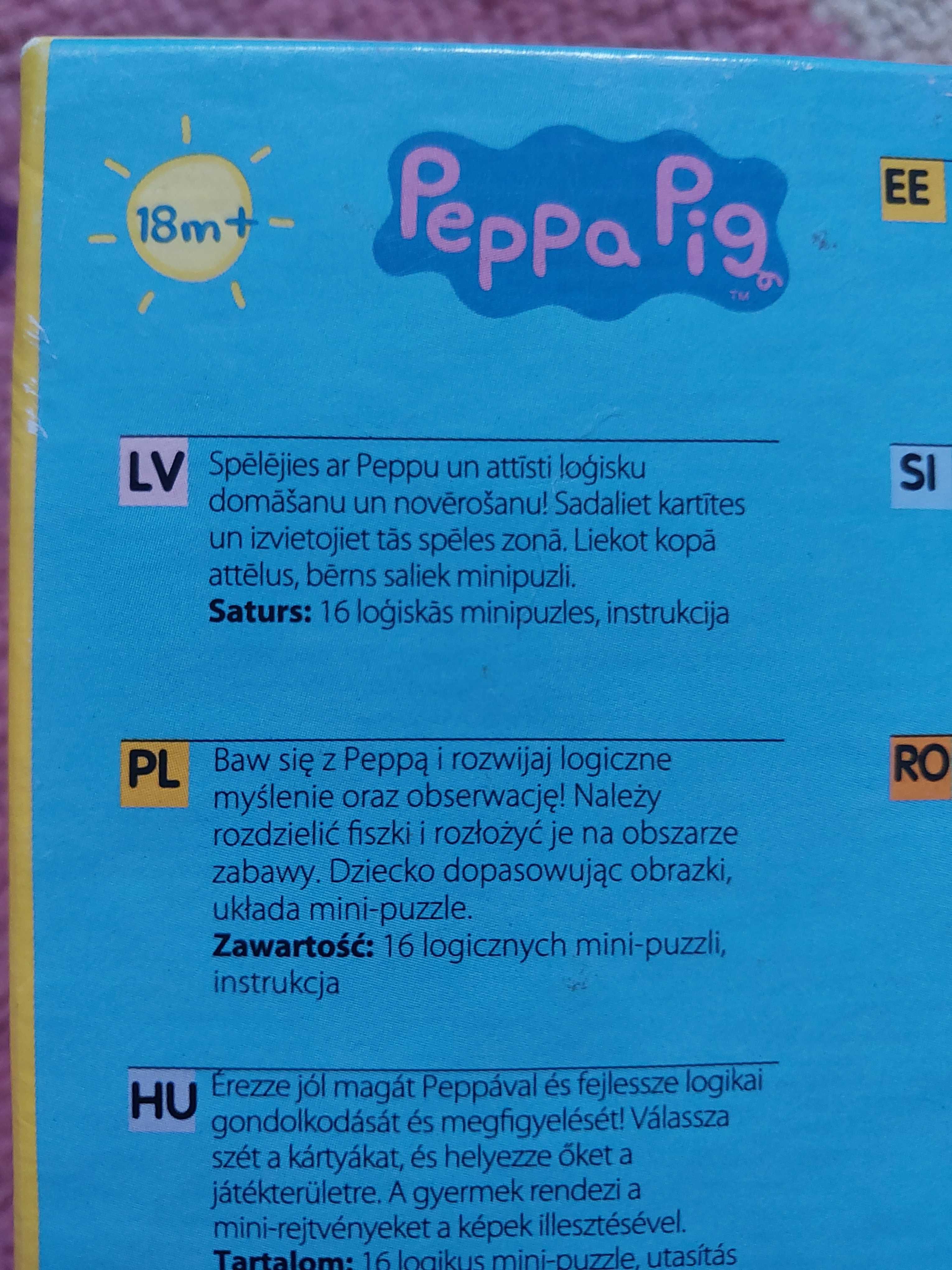 Puzzle logiczne Świnka Peppa, 16 par