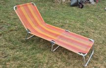 Łóżko polowe plażowe leżak 188 x 62cm lekkie