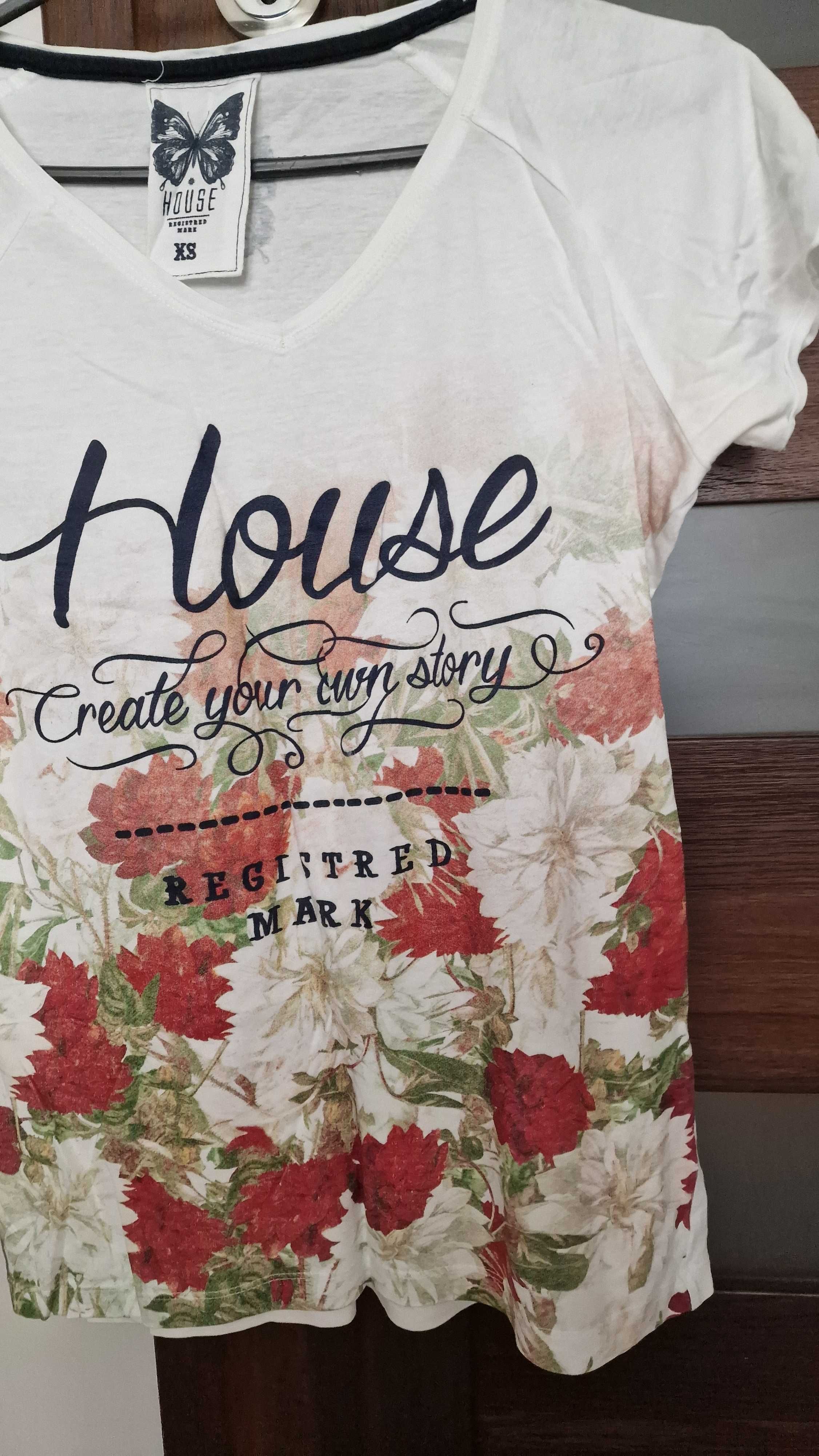 Tshirt# kwiaty# dekolt# House