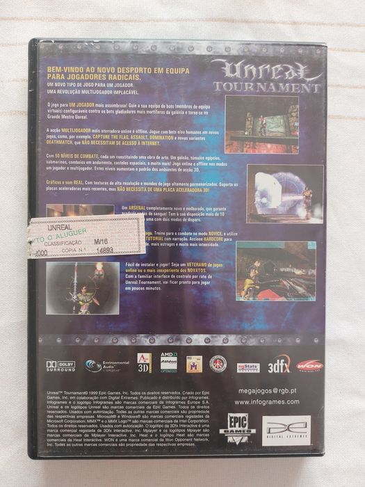 Jogo PC " Unreal Tournament - GOTY Edition 2 Discos " (Como Novo)