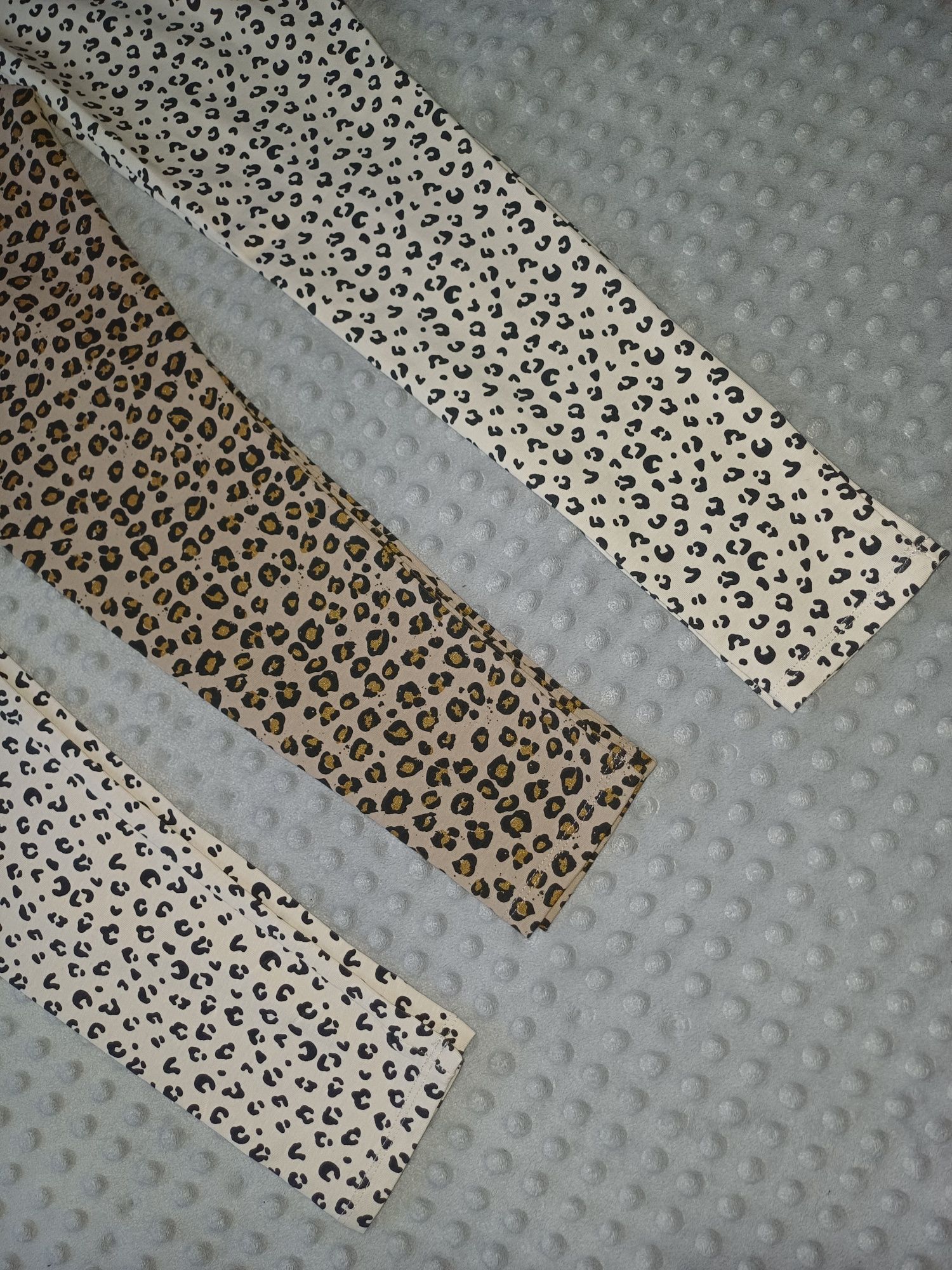 Legginsy gepardowe 2 szt H&M, Next r. 140 NOWE