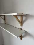4x Ikea Ekby Valter Wspornik Brzoza 766.960.09  z półkami