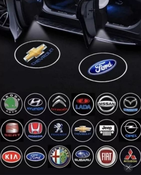 Подсветка дверей автомобиля, проекция логотипа Chevrolet и др