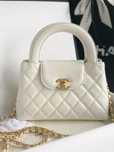 Сумка chanel kelly mini, чорна, біла сумка шанель