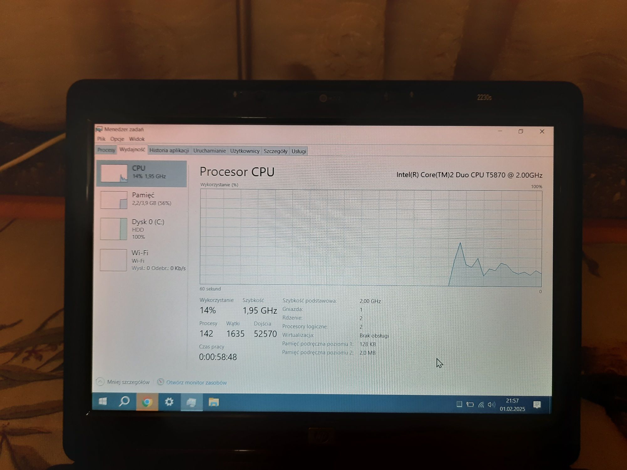 Laptop Hp Compaq 2230s  4GB RAM DDR2  148GB HDD
