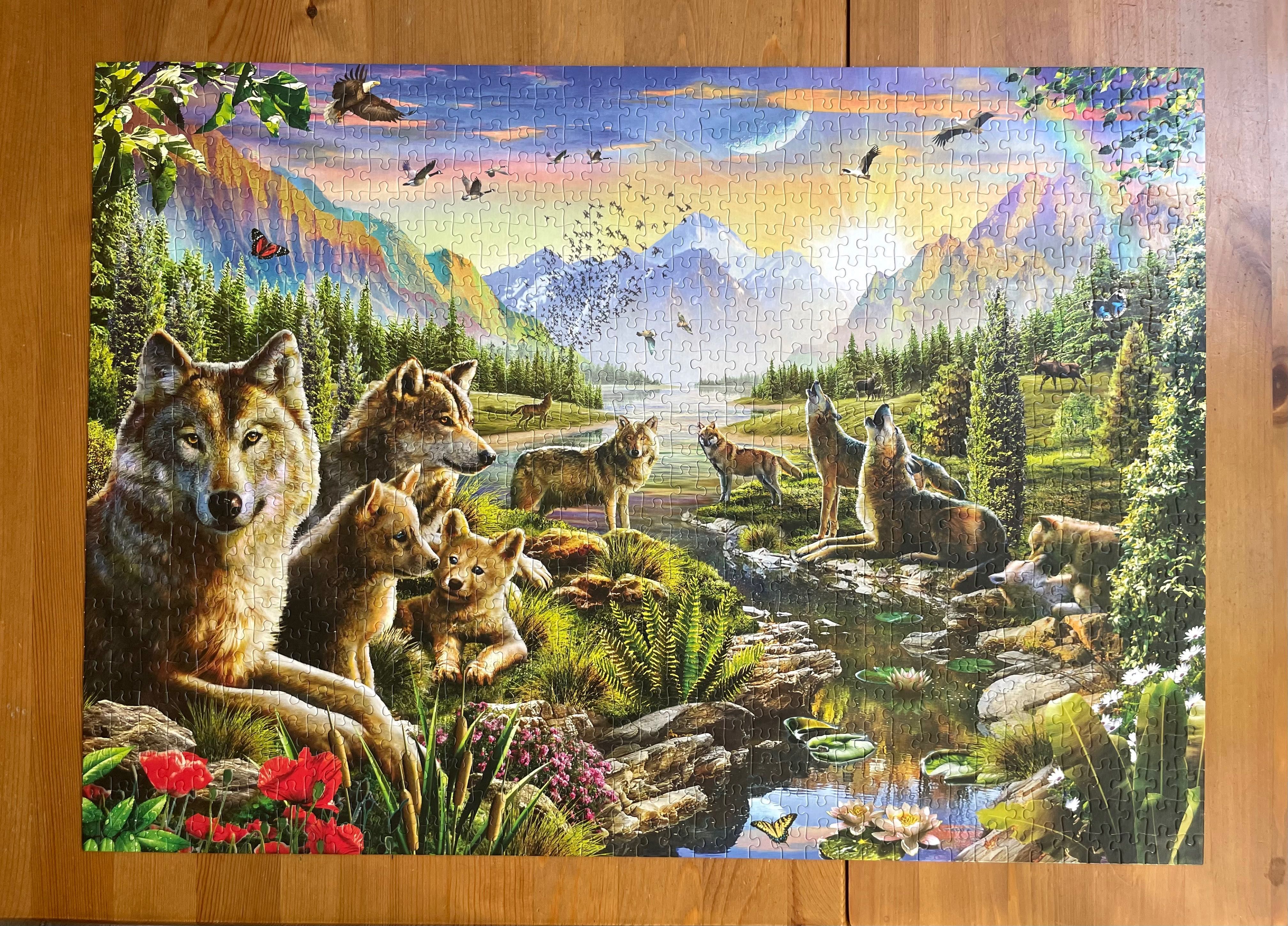 Puzzle 1000 Rodzina wilków