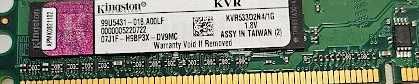 Pamięć RAM DDR2 Kingston 1 GB 533 4