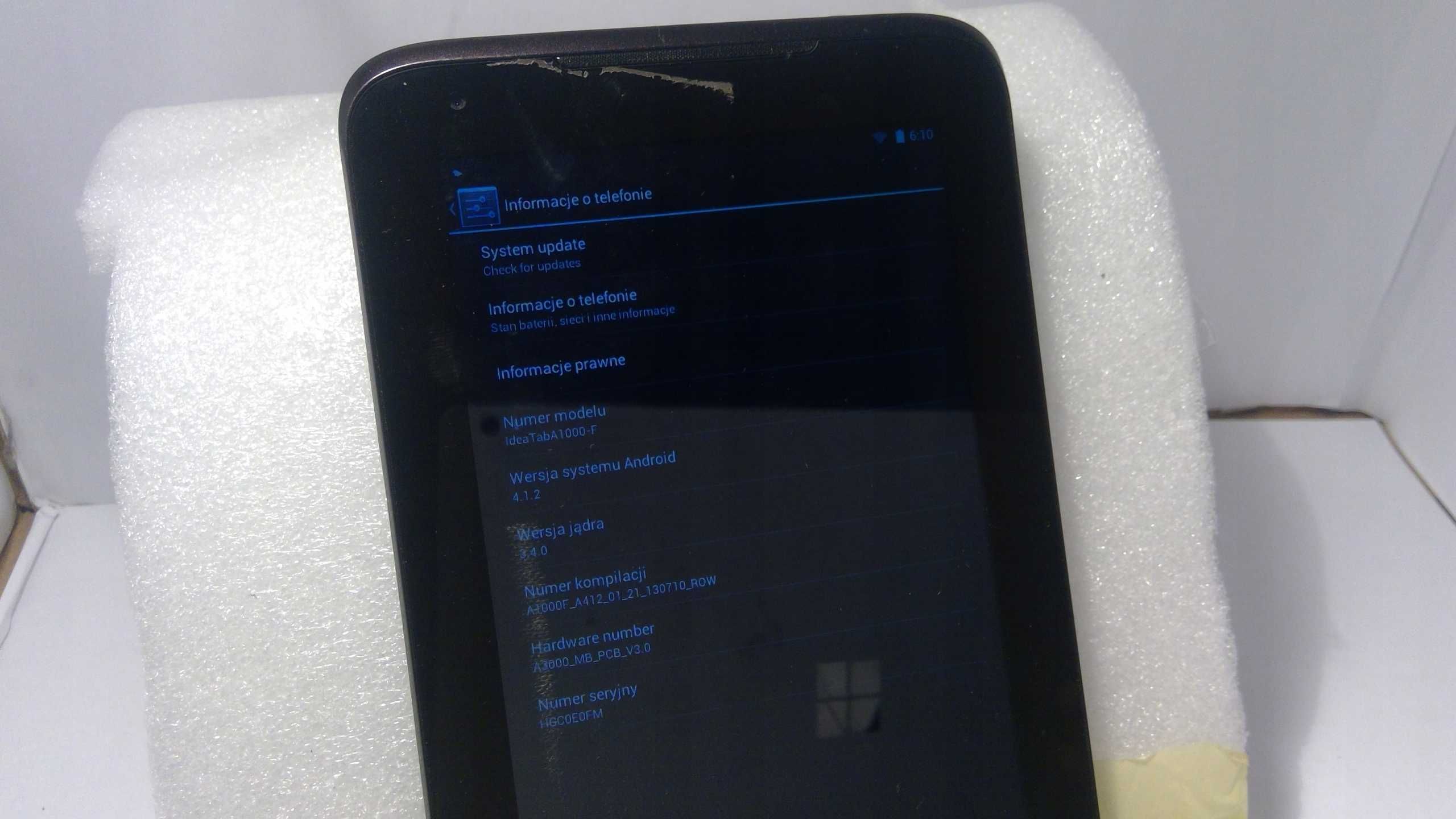 Tablet Lenovo A1000-f H6