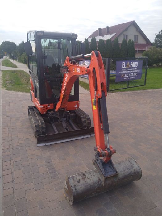 Wynajem minikoparki Kubota kx18-4 . 3lyzki w zestawie . Transport