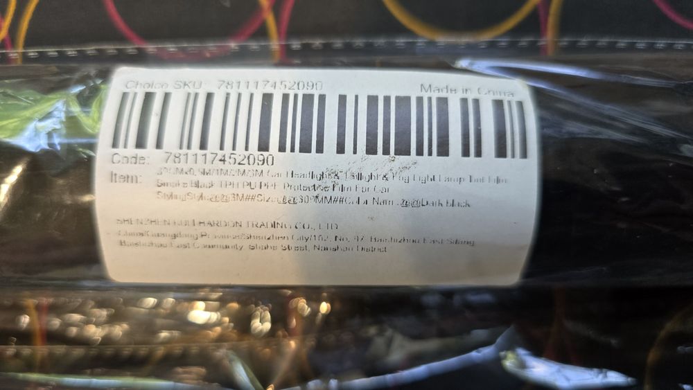 Защитная самовосстанавливающаяся пленка для фар PU PPF