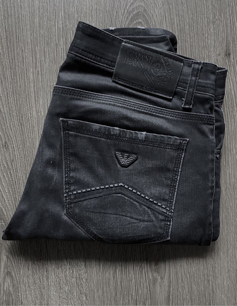 Dżinsy ARMANI JEANS grafitowe Made in Italy 32