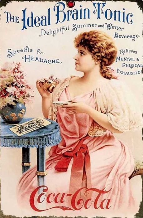 7 Placas decorativas retro Coca Cola, de Coleção, Ano 1936, 1905, 1907