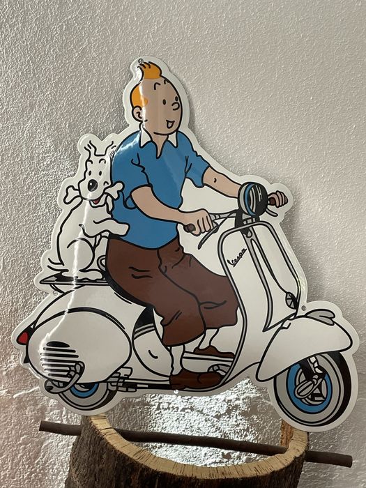 Placa esmaltada Tintin&Milu