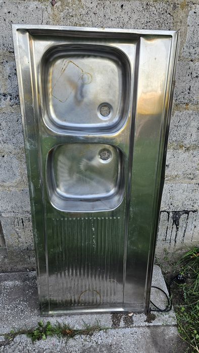 Zlew 60x140cm ze stali nierdzewnej