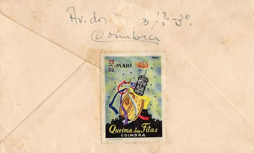 Portugal - 1965mai04 = Envelope, Carimbo, Vinheta Queima Fitas Coimbra
