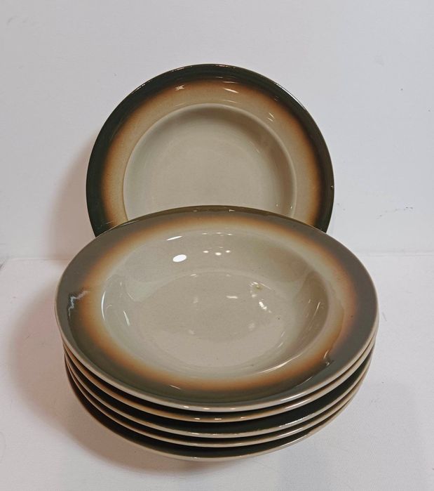 Talerze głębokie Tułowice 6 sztuk PRL vintage