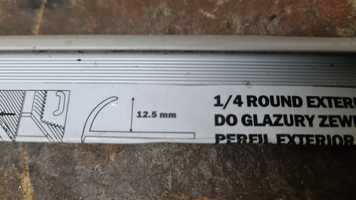 Profil zewnętrzny 12,5 mm, aluminiowy, srebrny, 144 cm