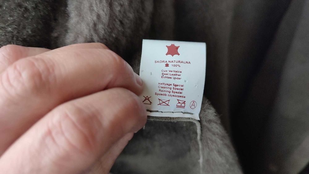 NOWY Damski kożuch ze skóry naturalnej z lisem z Podhala r 46/48 XXXXL
