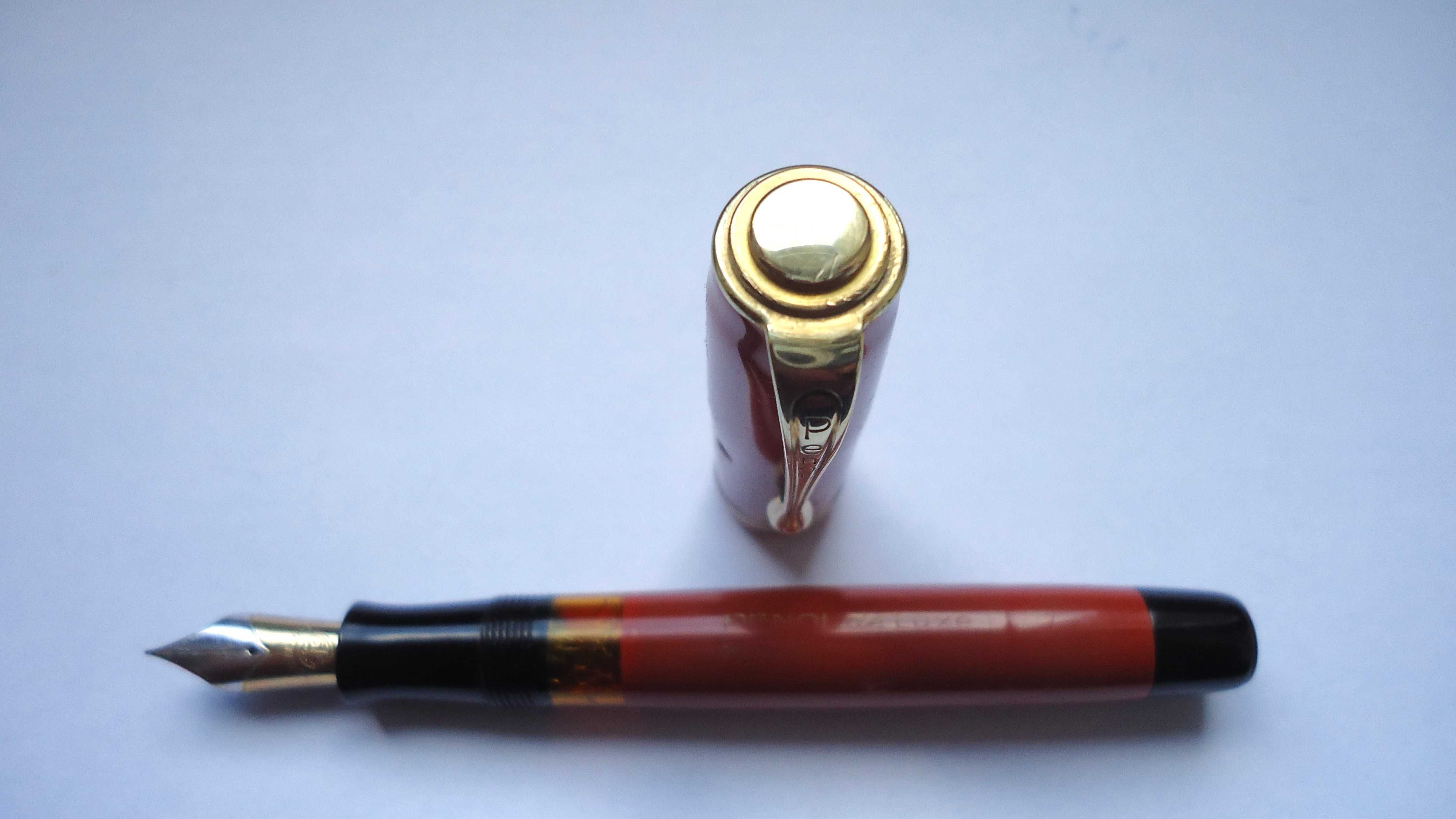 Pióro wieczne Penol de Luxe Aero Coral Red kreska F-M DEN 1936