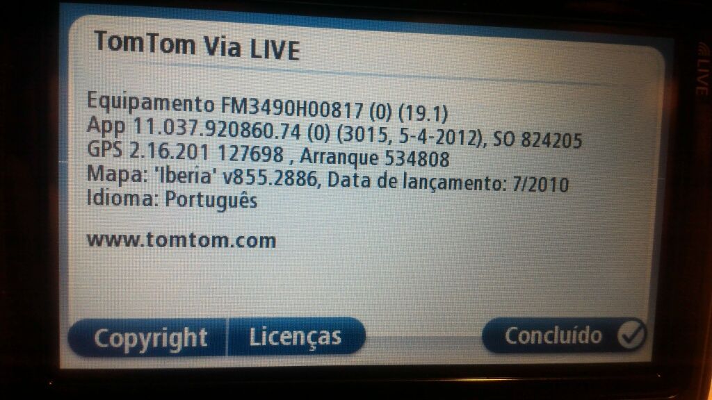 Tom Tom Live em bom estado
