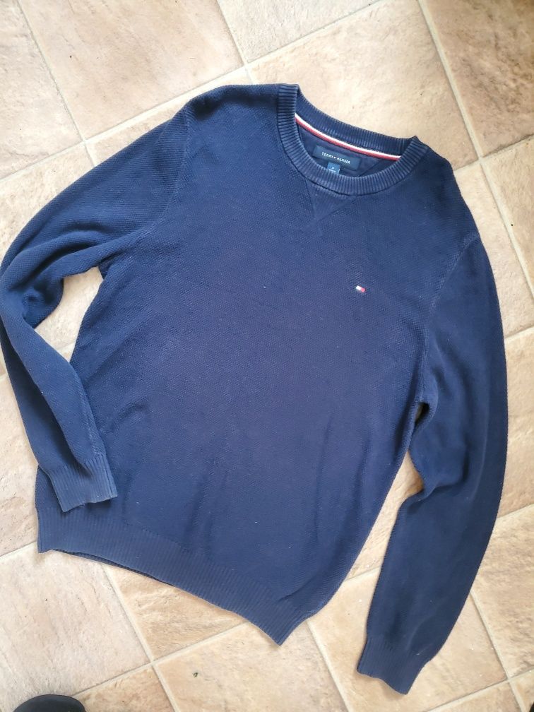 Tommy Hilfiger sweter męski granatowy oryginał r M