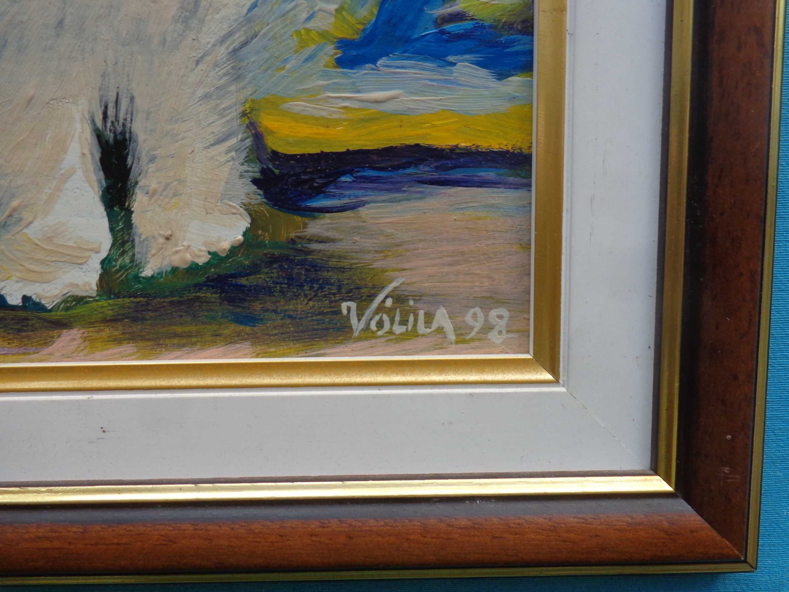 Quadro com Pintura a Óleo - Gatinhos Brancos