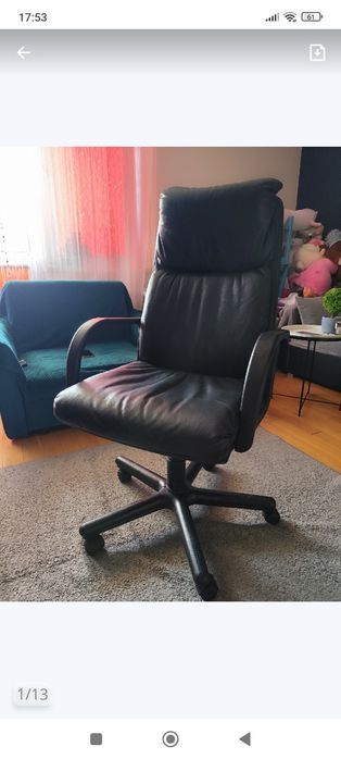 Fotel biurowy skórzany