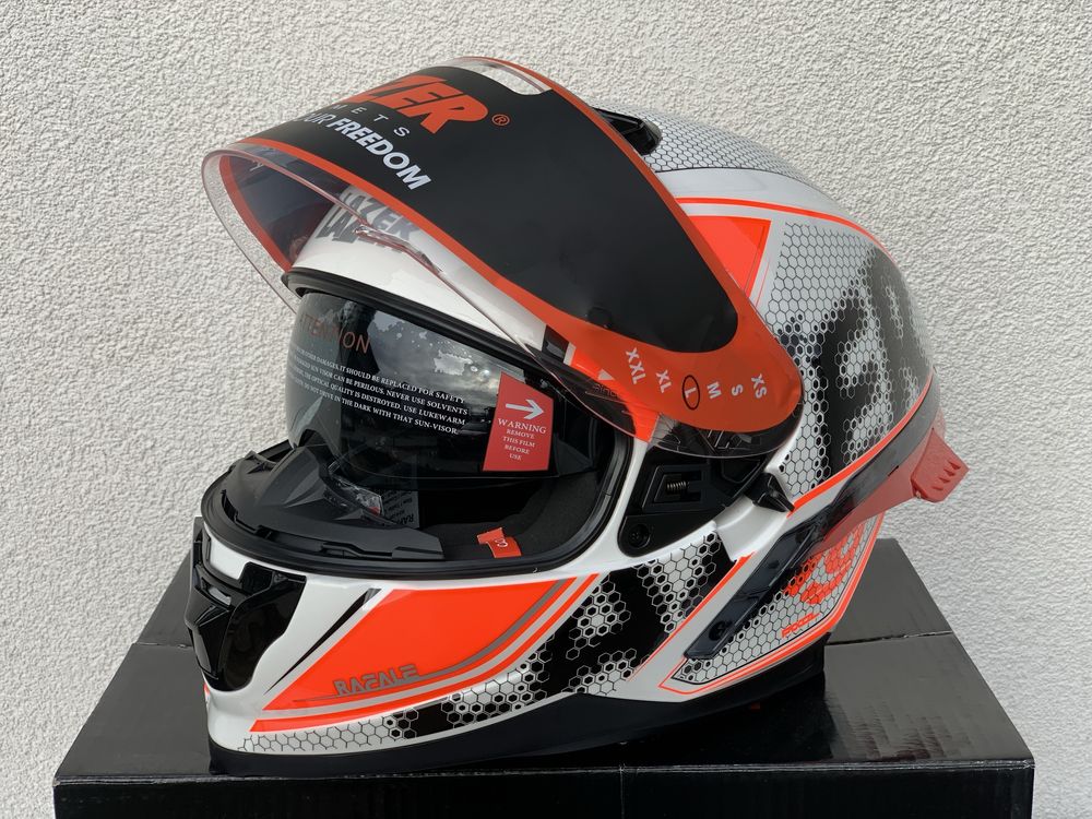 Kask motocyklowy Lazer Rafale SR evo Pixel, bledna, Poliweglan!