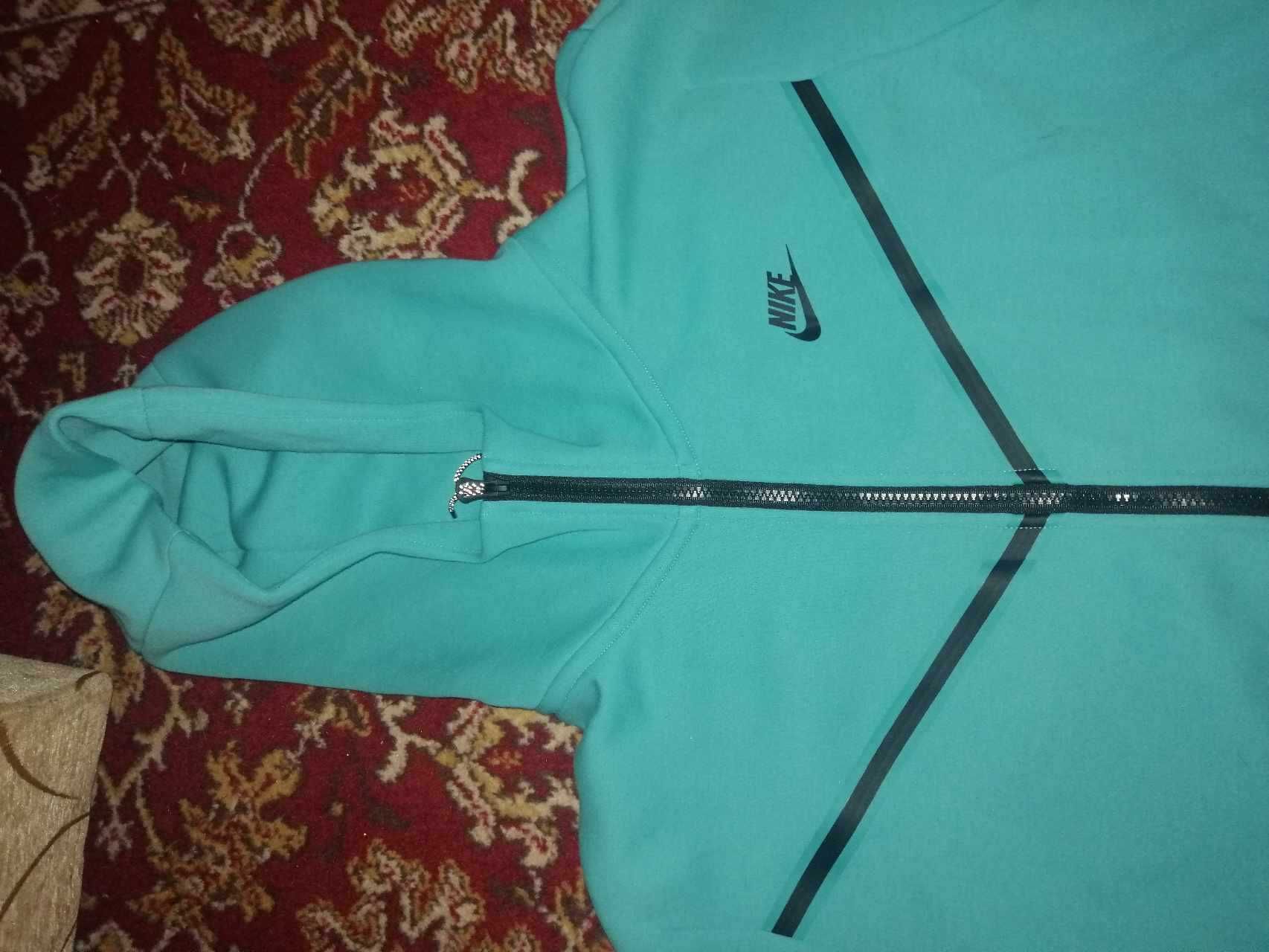 Dres Nike tech fleece turkusowy washed teal komplet