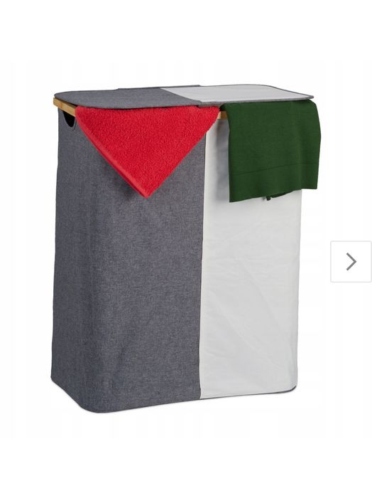 Kosz na pranie z 2 przegrodami 110l