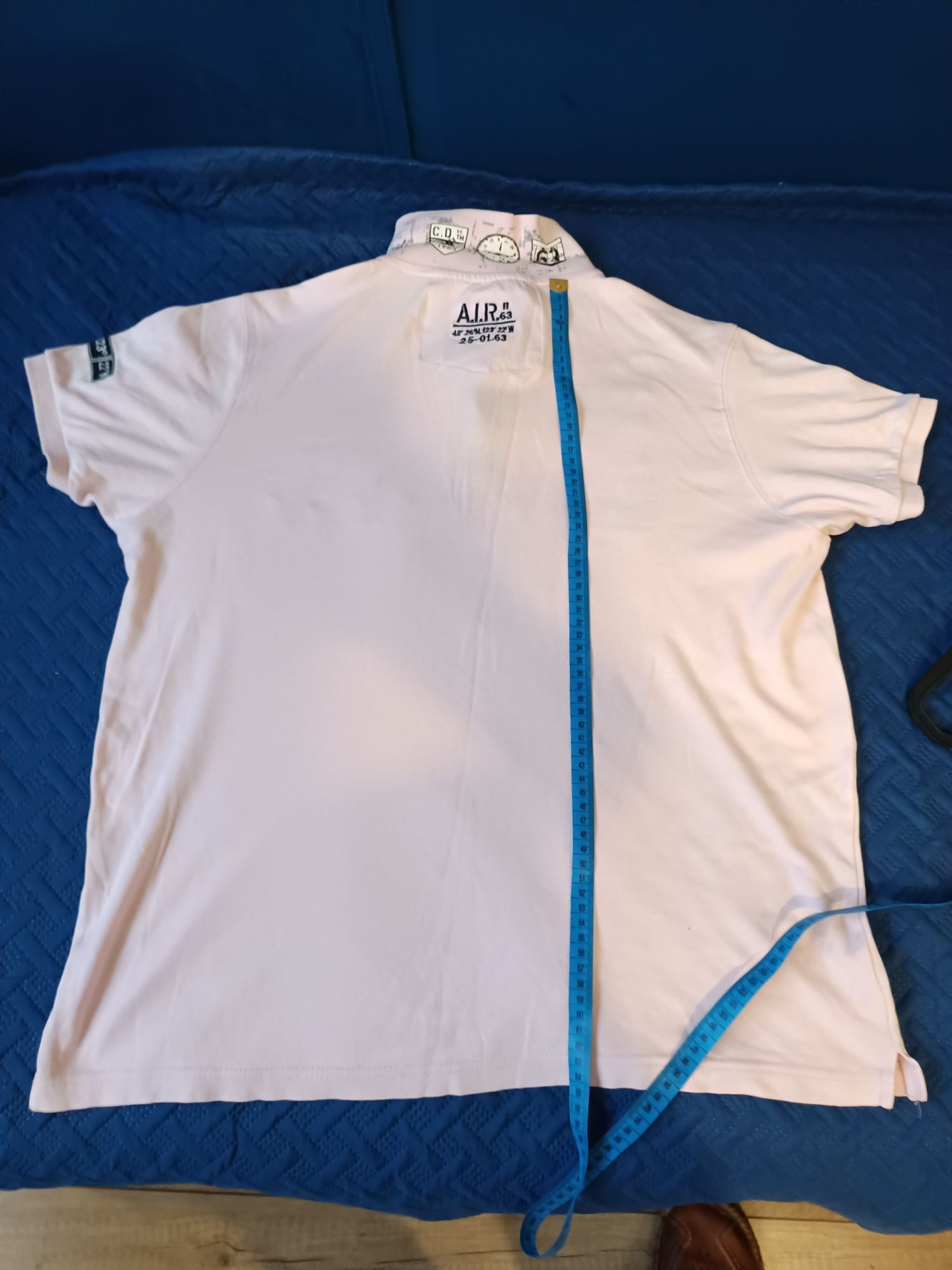 Koszulka typu polo różowa z kołnierzykiem orginalna Camp David  XL