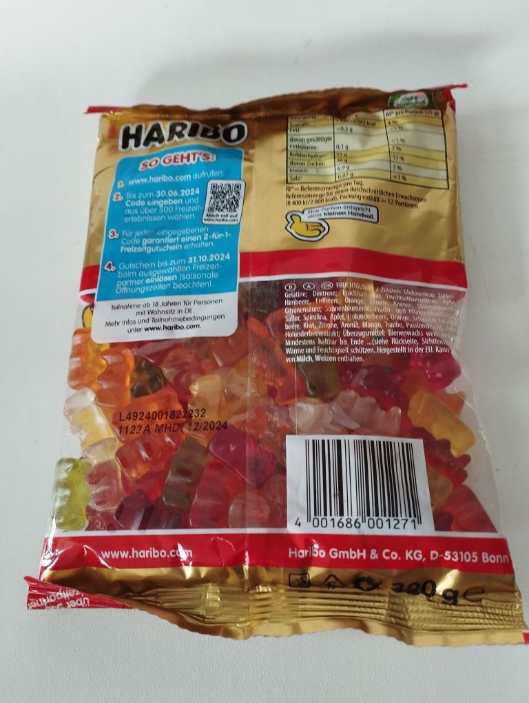 Haribo żelki klasyczne misie 320 g