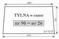 Szyby tylna ursus 912 C-385 C385 C 385 ACX165i