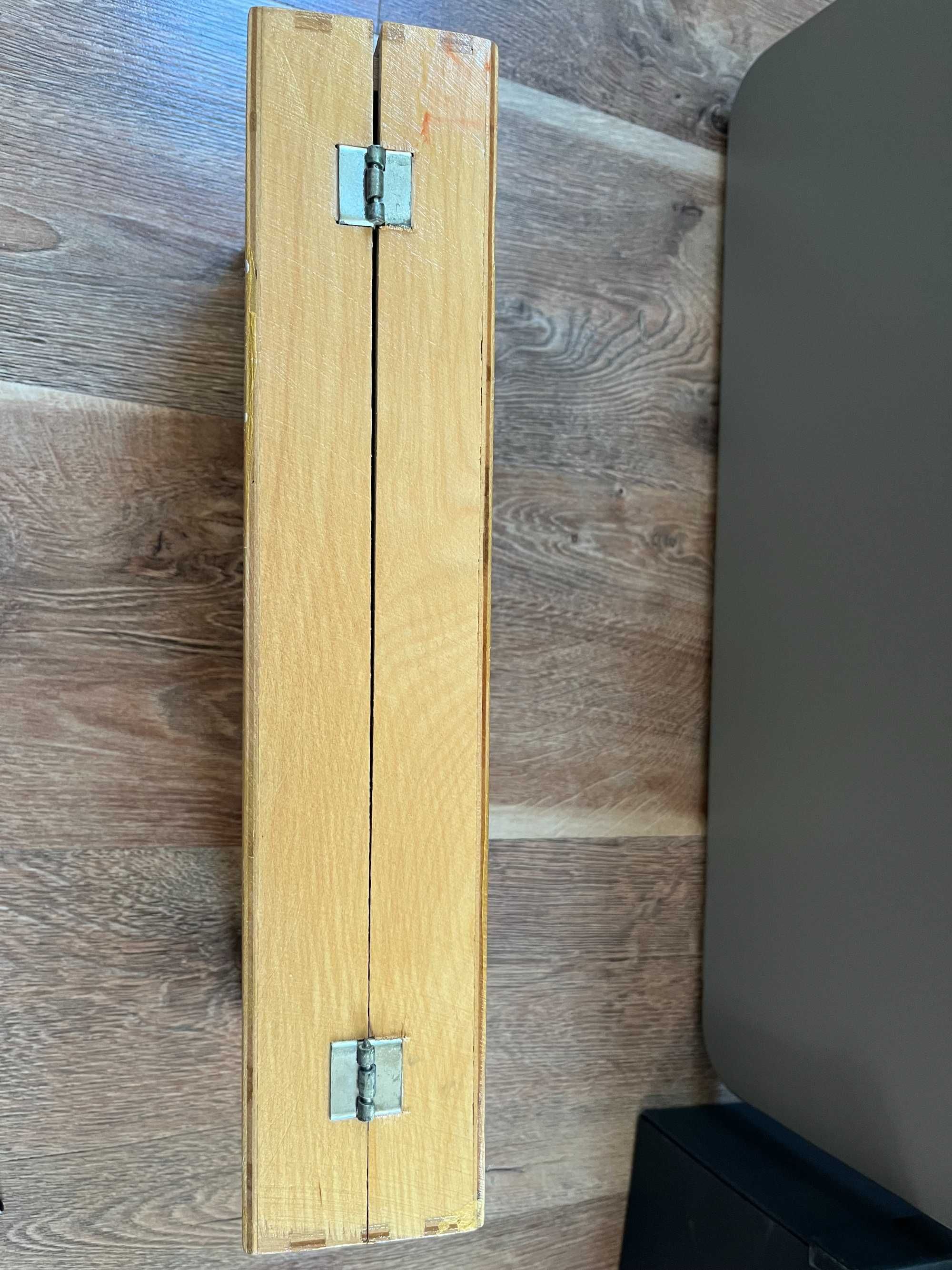 Pudełko drewniane na zestaw malarski szerokość 35 cm, wysokość 7 cm