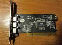 контроллер плата расширения USB VT6212L PCI 3+1 порта USB 2.0