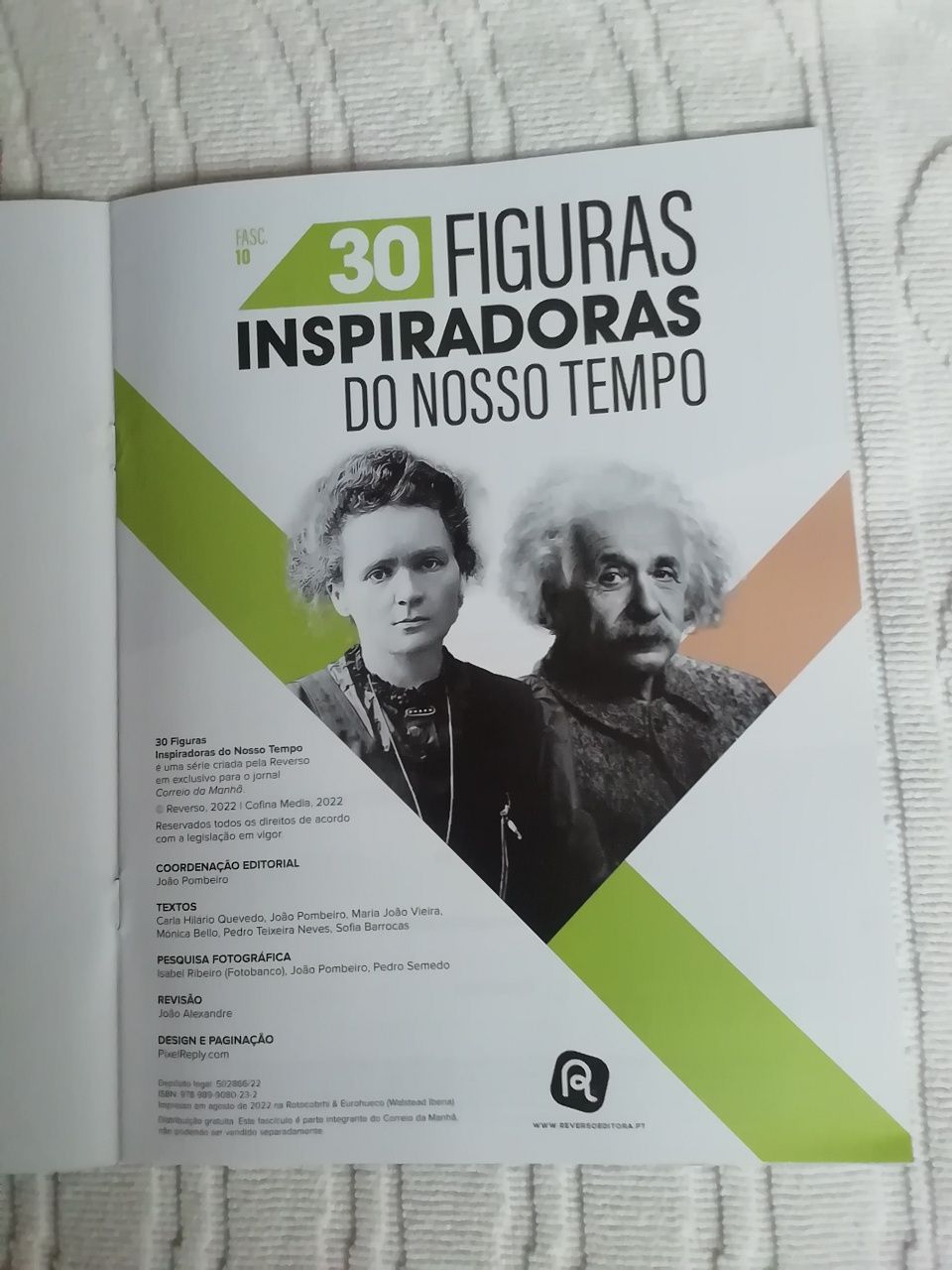 Fascículo n ° 10, de " 30 figuras inspiradoras do nosso tempo", novo