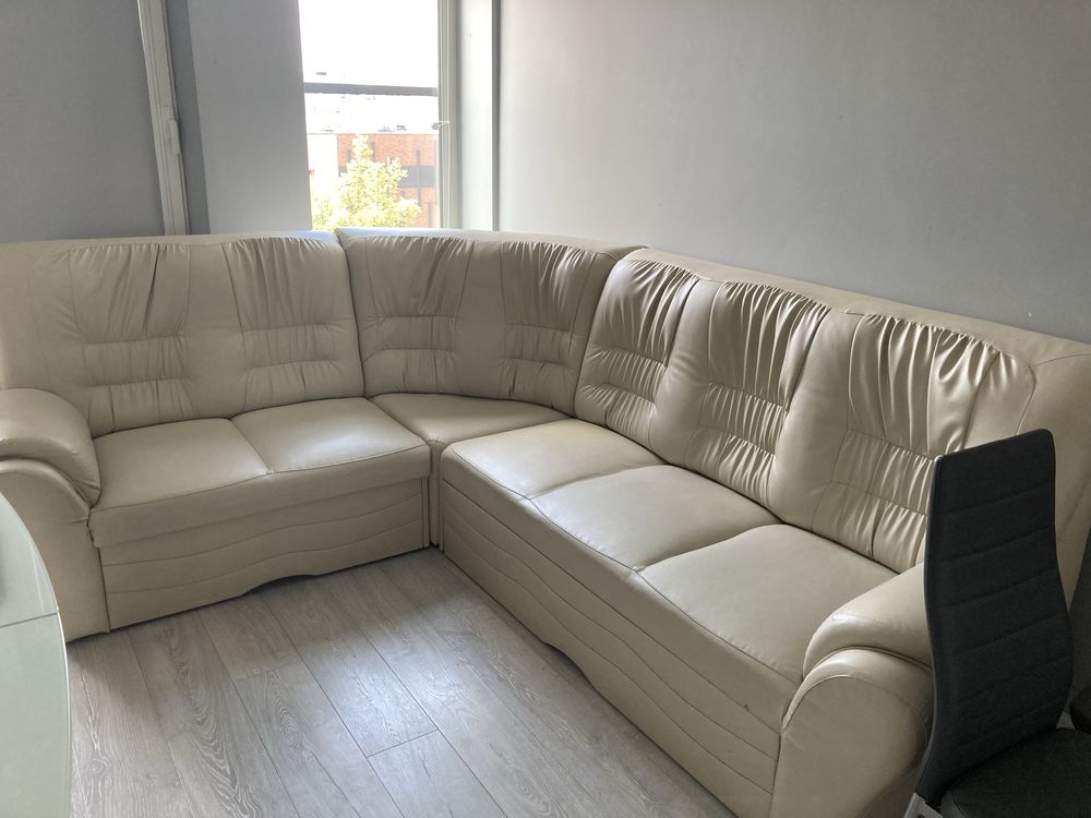 Naroznik duży skóra Ecoklogiczna kolor jasny cream