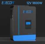 Інвертор гібридний сонячний 1800W 12V чиста синусоїда 80A MPPT LiFePo4