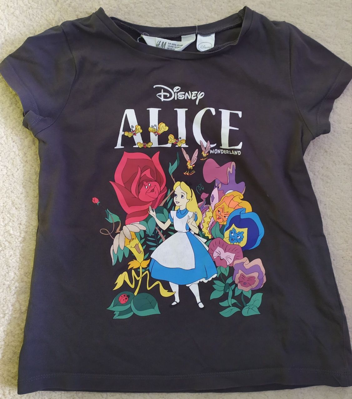 2 koszulki t-shirty, r. 110/116 H&M, Disney Mickey, Alicja