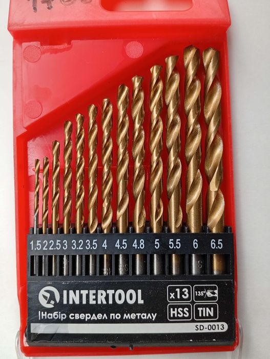 Набор сверл по металлу HSS 13шт