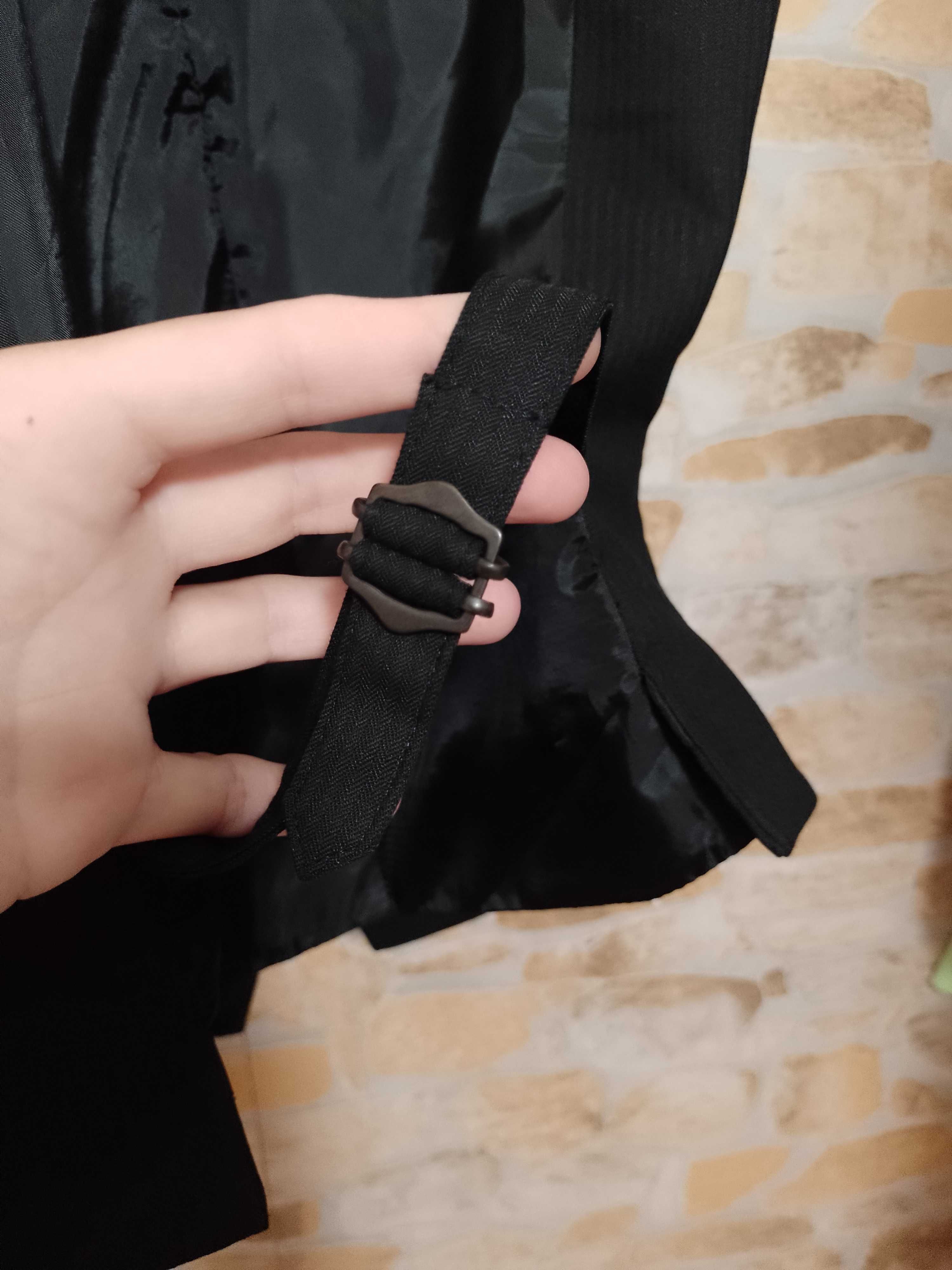 (38/M) H&M/ Czarna kamizelka garniturowa z Wiednia