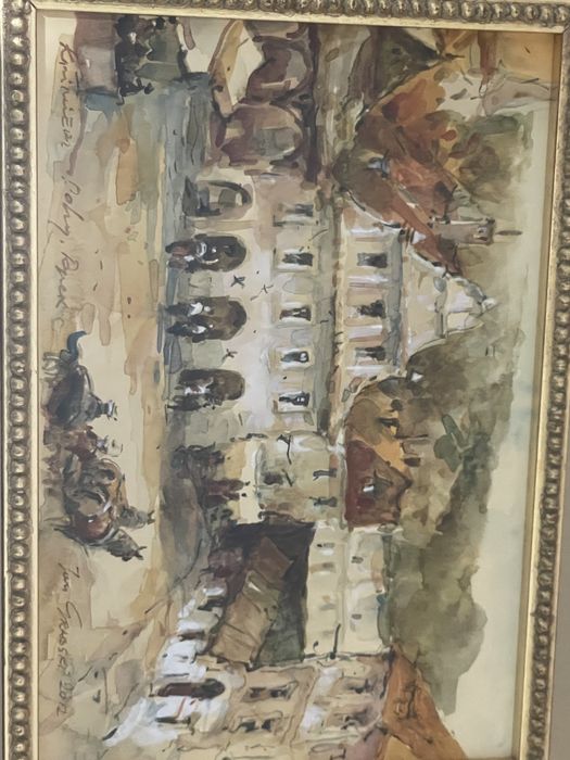 Akwarela Kazimierz Dolny Rynek Jan Grabski