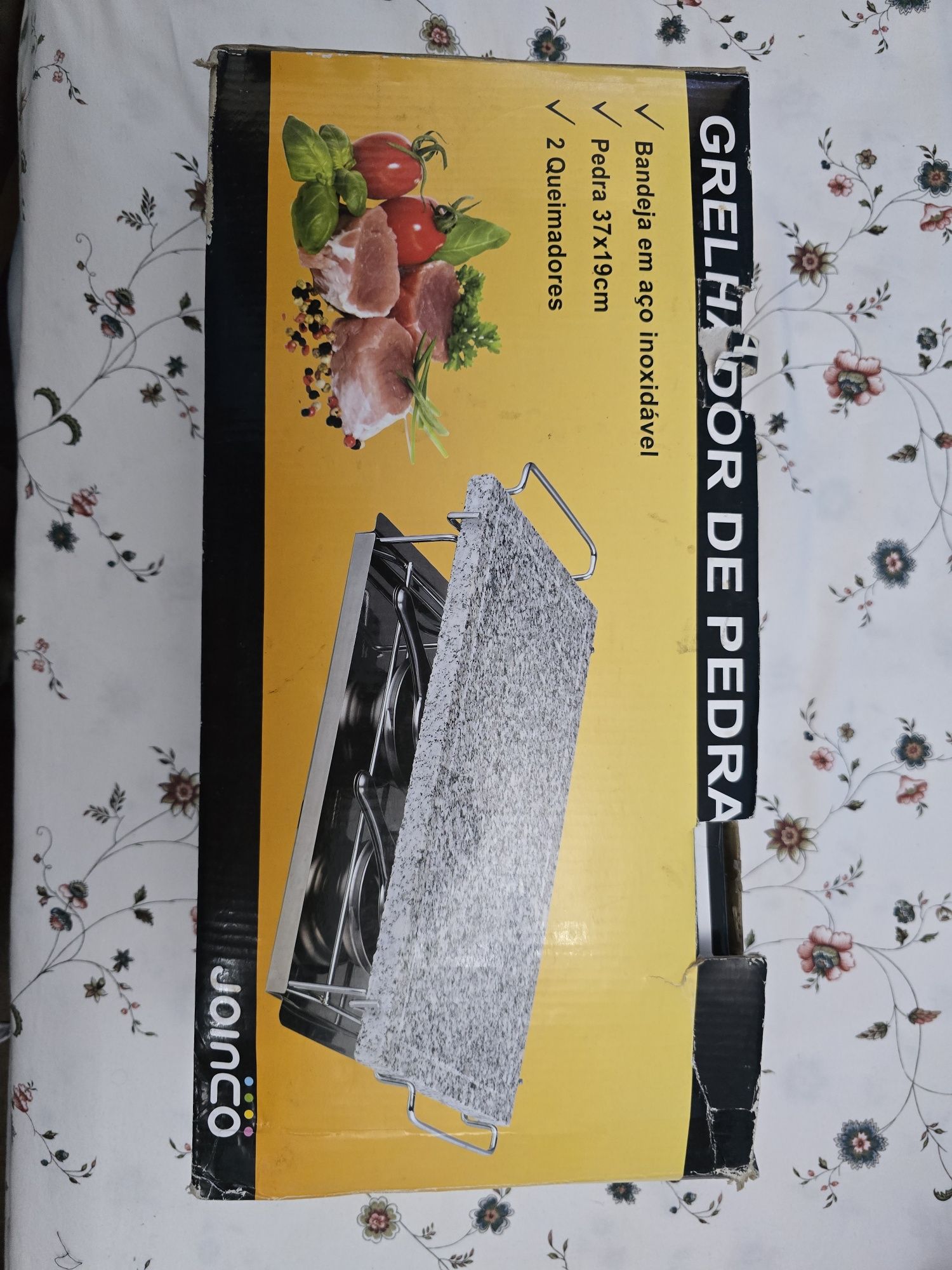 Grelhador de pedra novo