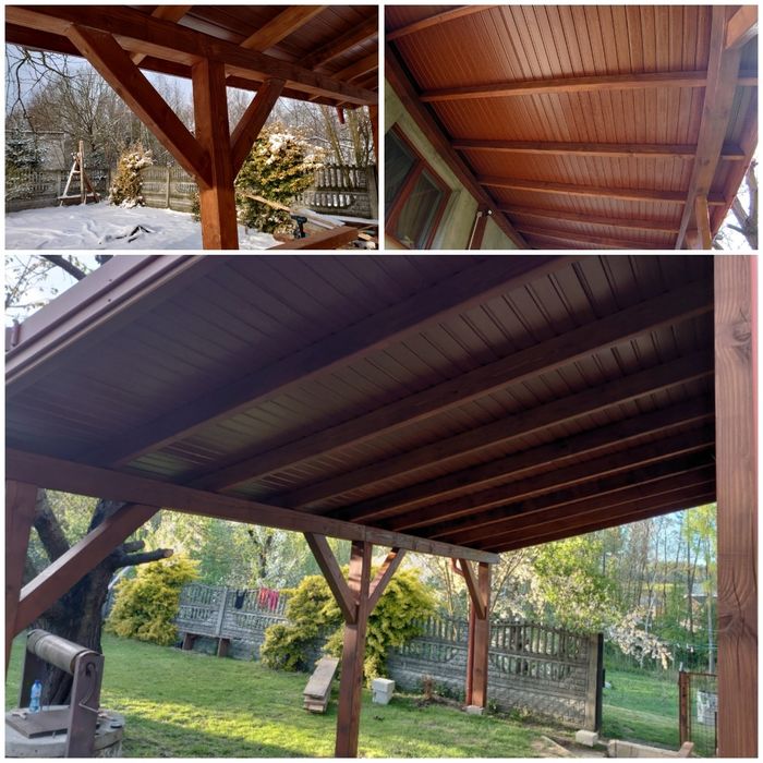 Taras Dach Wiata Pergola Balustrada Konstrukcja Schody Podbitka
