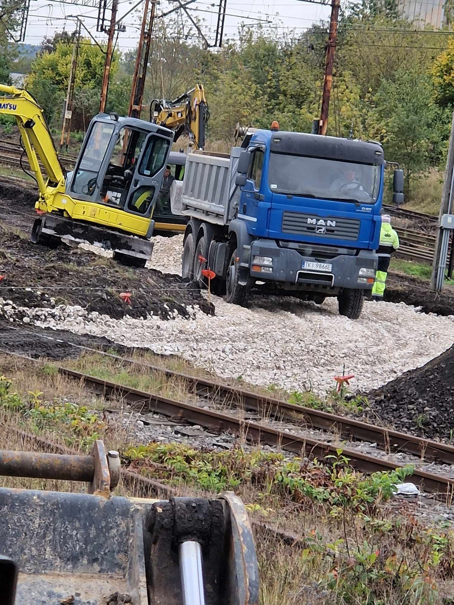 usługi koparką drenaże odwodnienia korytowanie wykopy utwardzanie