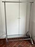 3 Suportes de cabides cromados
