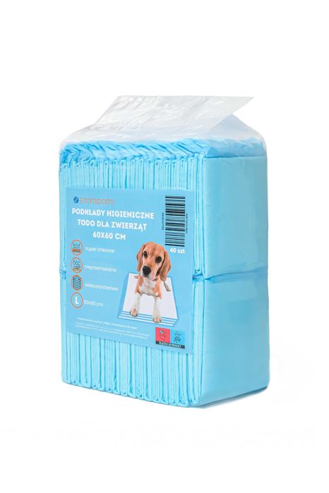 Podkłady Higieniczne Todo  dla Psa Kota 60x60 cm 80 szt - Superchłonne
